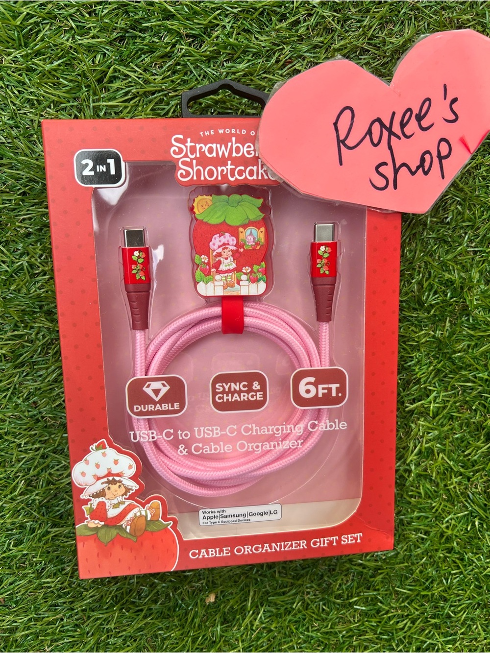 STRAWBERRY SHORTCAKE CHARGING CABLE & CABLE ORGANIZER